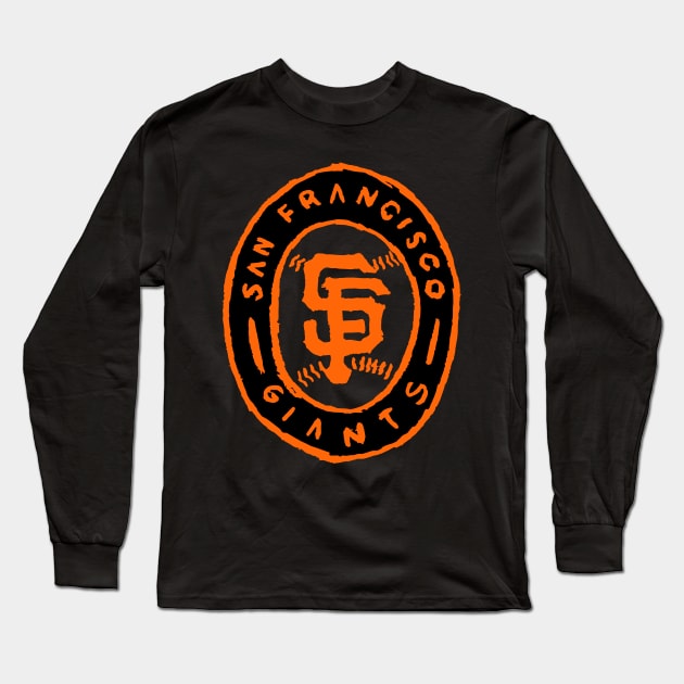 San Francisco Giaaaants 02 Long Sleeve T-Shirt by Very Simple Graph